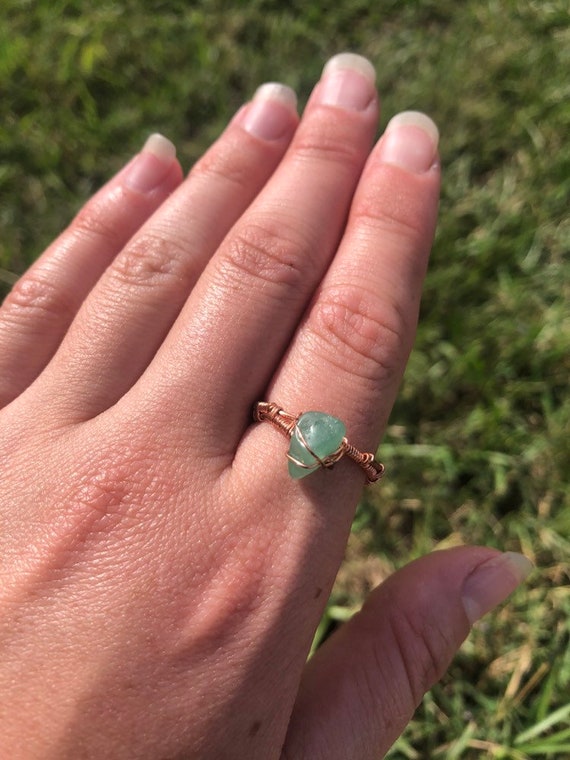 aventurine crystal ring
