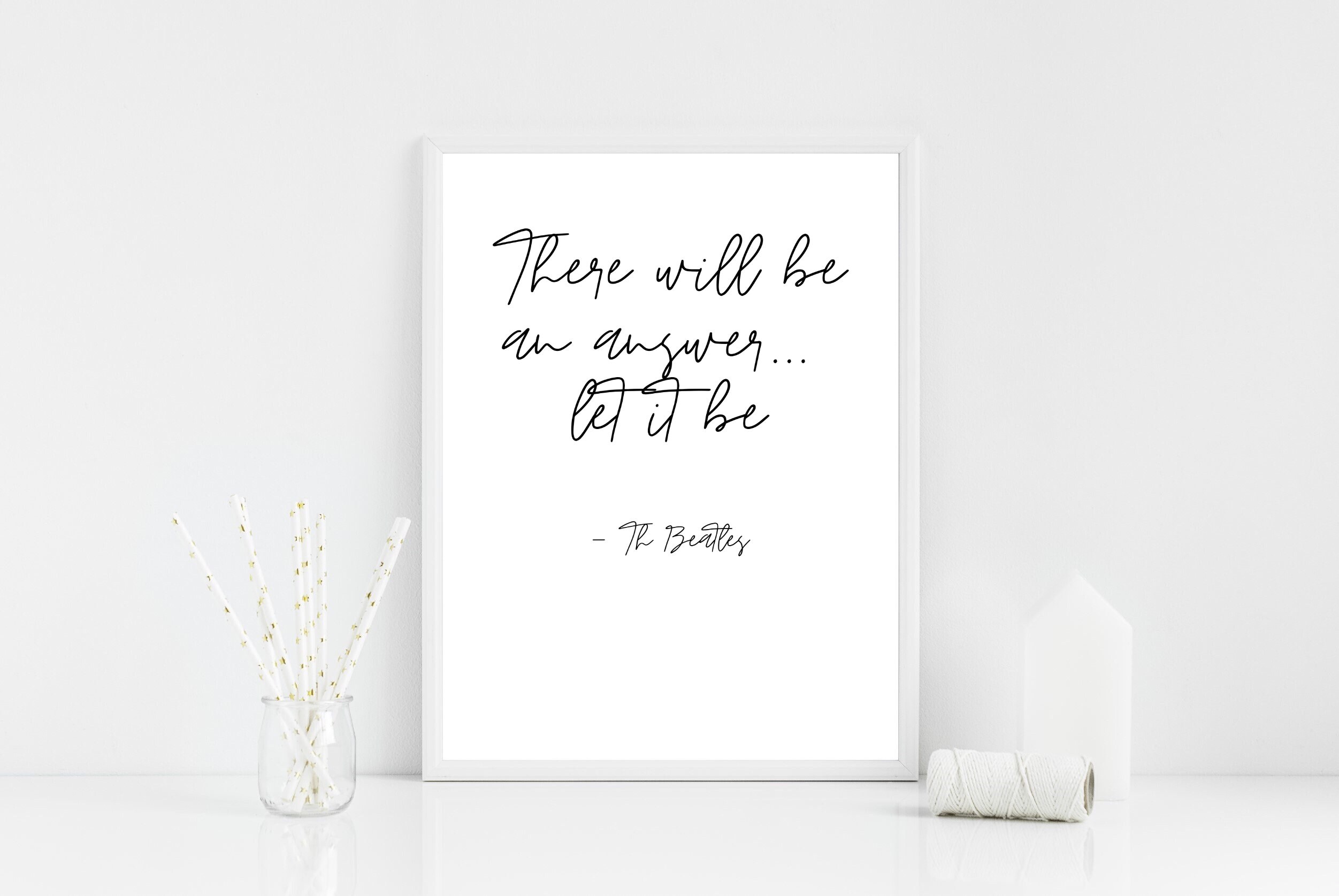 The Beatles Let It Be Song Lyrics Print Typography Print - Etsy