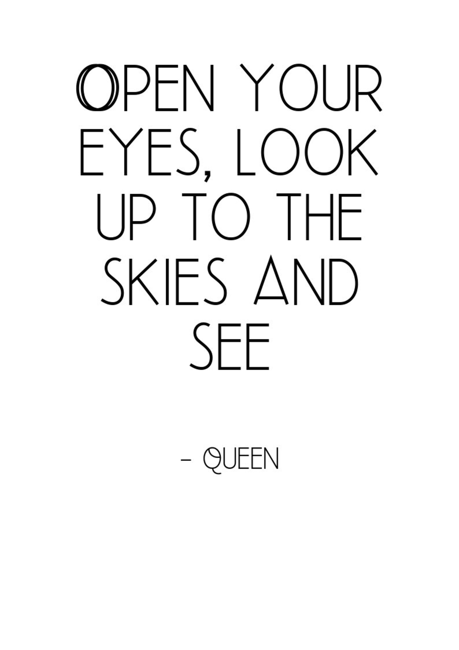 Queen Bohemian Rhapsody Lyrics Song Lyrics Print Typography - Etsy UK