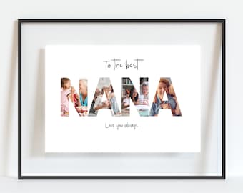 Digital Print, Personalised Nana gift, Personalised Nana Print, gift for nana, gift for Nanny, Nanny gift, Christmas Gift for Her