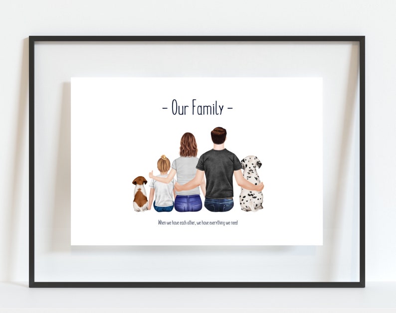 Personalised Family Print, Christmas Gift, Family Present, Gift for Wife, Gift for Husband, Gift for Family, Secret Santa Gift image 1