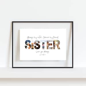 Personalised Sister Gift, Personalised Sister Gift, Photo Print, Gift for Sister, Christmas Gift, Sister Gift