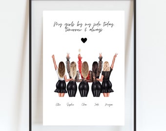 Friends Personalised Print | Best Friend Gift | Friendship Keepsake | Birthday Best Friend Print | Friendship | Friendship Bestfriend Gift