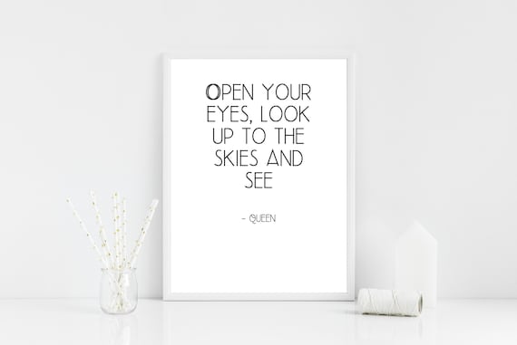 Queen lyrics print