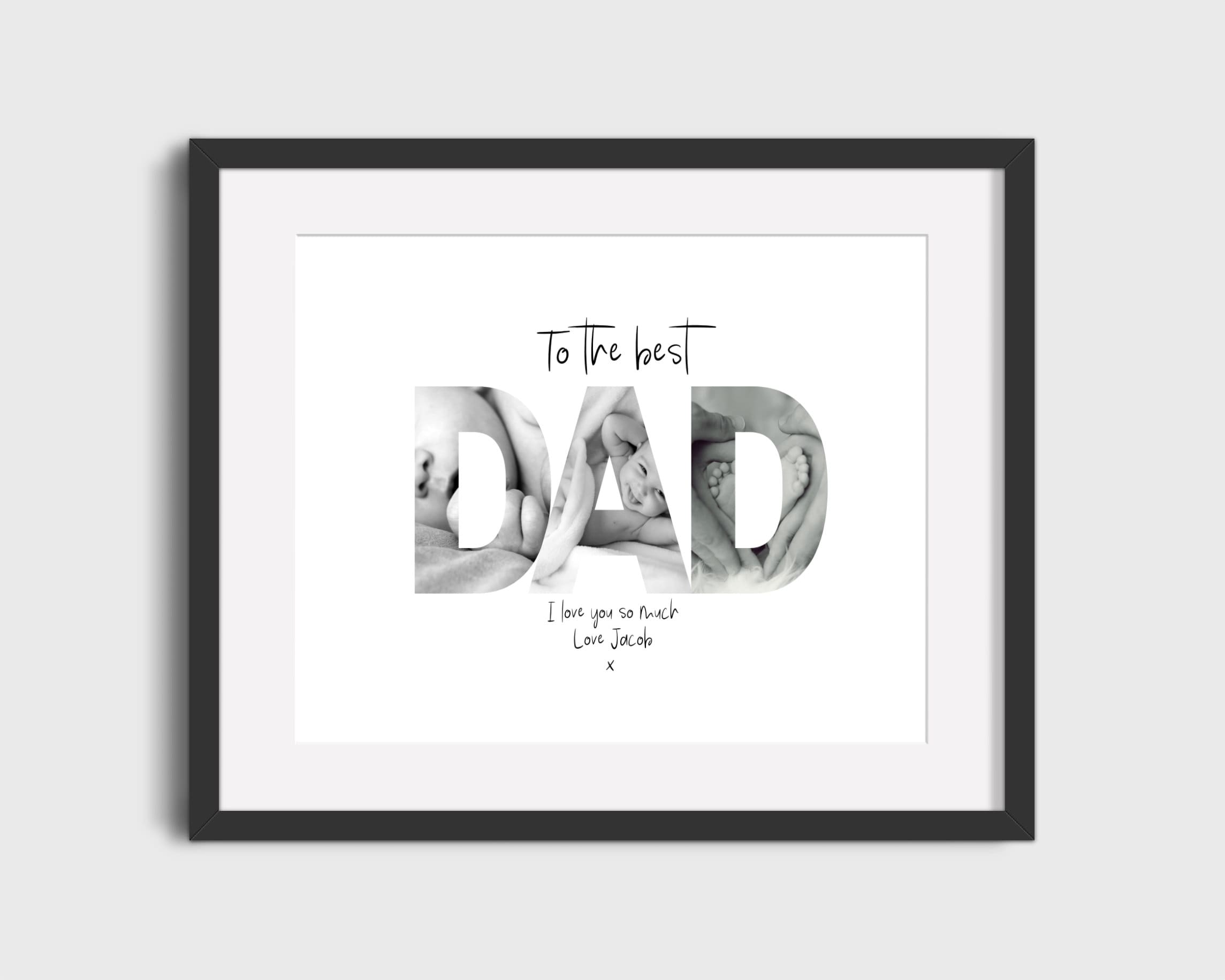 Bespoke Personalised Daddy Collage Print Daddy Photo Print Etsy