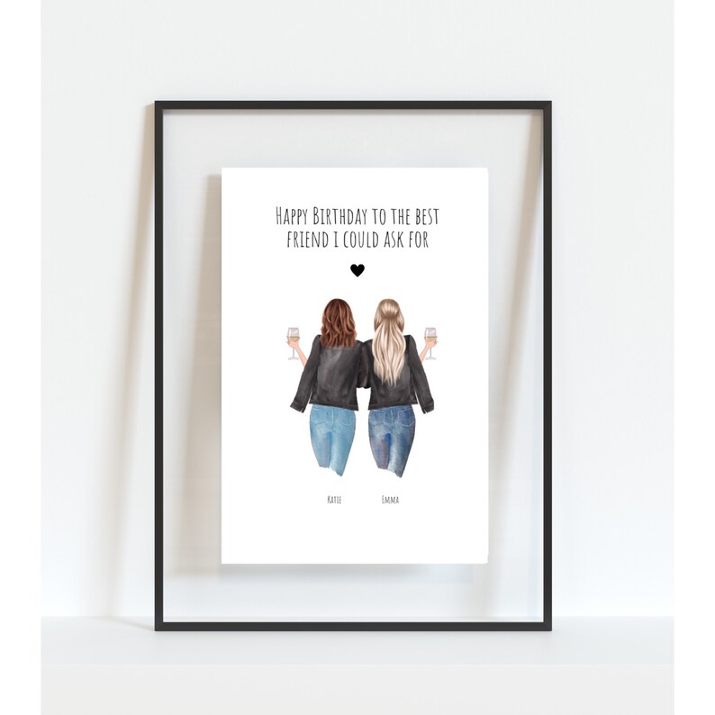 Personalised Friendship Print Best Friend Gift Best Friend Etsy