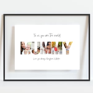 Bespoke Personalised Mummy Collage Print, Mummy Photo Print, Gift for Mum, Mum Presents, Christmas Gift for Mummy image 1