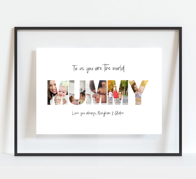 Bespoke Personalised Mummy Collage Print, Mummy Photo Print, Gift for Mum, Mum Presents, Christmas Gift for Mummy image 1