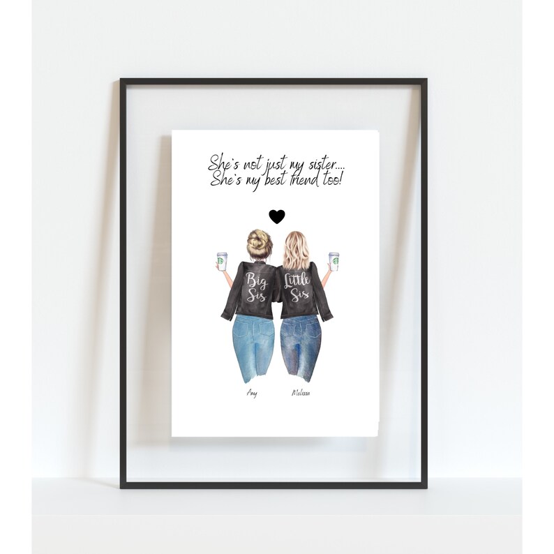 Sister Personalised Gift Sister Print Sisters Gift Gift for Etsy