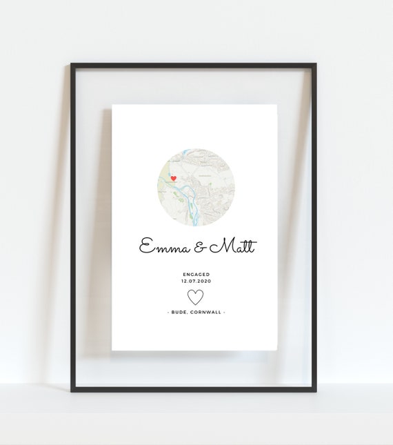 Personalized Engagement Gifts for Couple Frame / Engagement Fiance Gift for  Him Her - Etsy