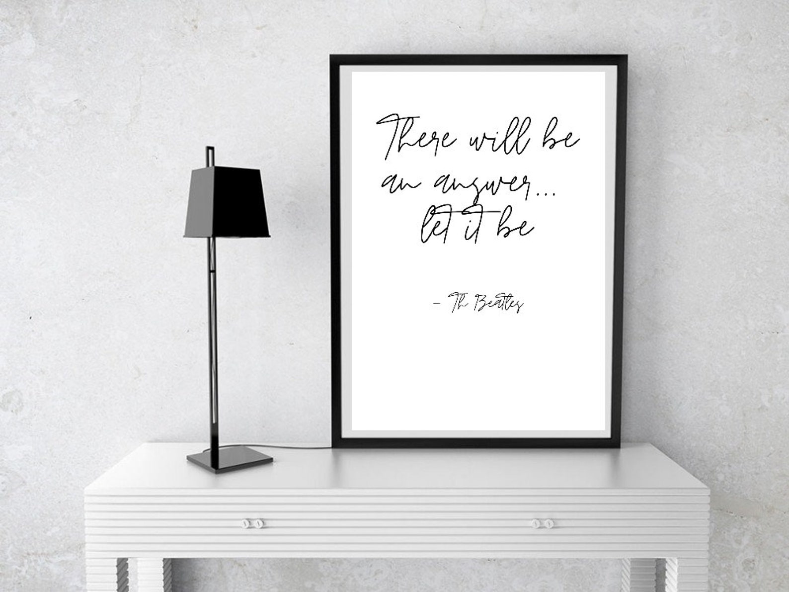 The Beatles Let It Be Song Lyrics Print Typography Print - Etsy