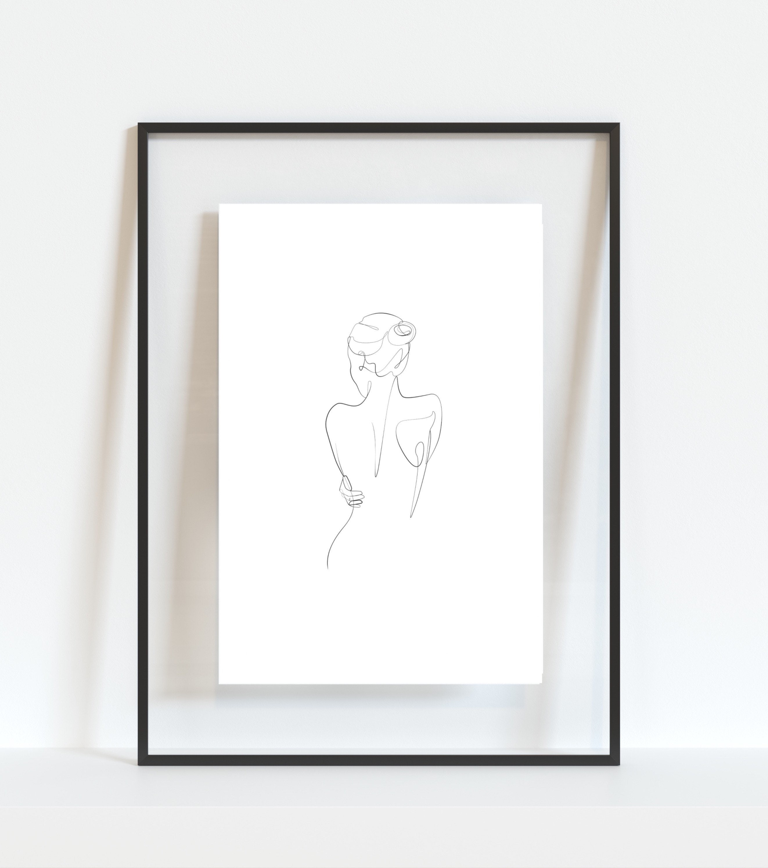 DIGITAL DOWNLOAD, Woman line Art Print| Female line drawing| Wall dec…
