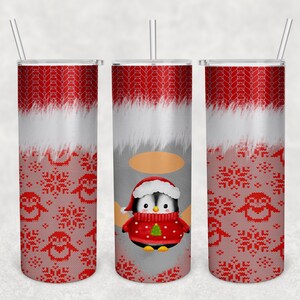 Penguin gnome sublimation tumbler design. penguin gnome, penguin tumbler design, penguin sublimation, sublimation tumbler design, christmas