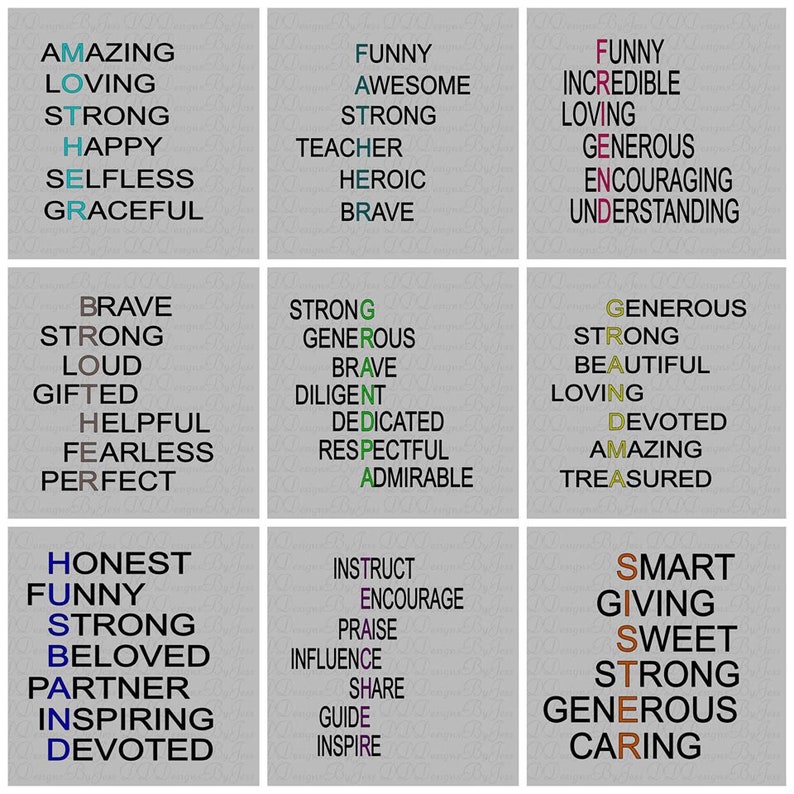 Free Free 114 Mother Acronym Svg SVG PNG EPS DXF File