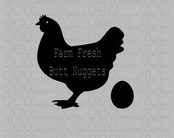 Download Fresh From The Farm Funny Butt Nuggets SVG Cutting File