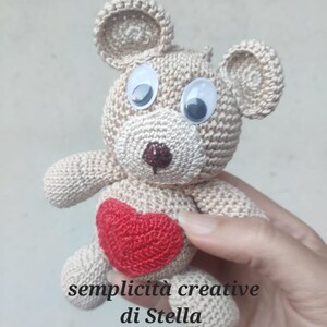 Osito de peluche Pilly de ganchillo - Peluche colgante