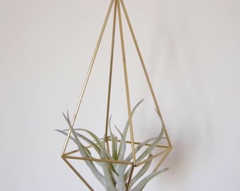 Suspension n°1 Airplant en laiton Himmeli