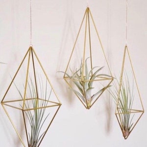 Trio - Brass Himmeli Airplant Hangers