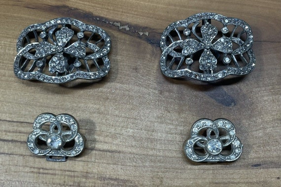 Lot of 4 Pairs of Antique Vintage Shoe Clips Buck… - image 2