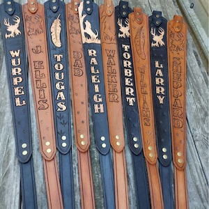 Leather Strap; Personalized; Gift for Him; Outdoorsman