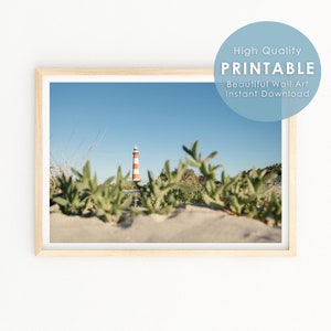 PRINTABLE Wall Art, Lighthouse Wall Art, Beach Print, Coastal Printable, Wall Decor, Beach Print Download, Beach Prints Wall Art
