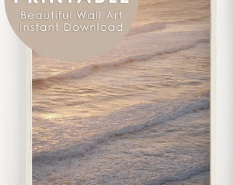 OCEAN PRINTABLE Wall Art, Ocean Wall Art, Art Print, Coastal Printable, Wall Decor, Beach Print Download, Beach Prints Wall Art, Ocean Waves