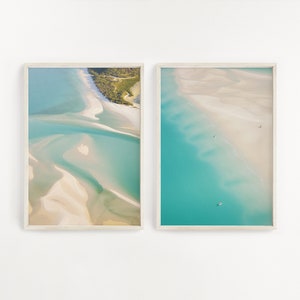 Pair of 2 Beach Prints, Coastal Set of Prints, Ocean Art, Australia Print, Set of 2 Beach Prints, Beach Print Set, Tropical Beach, Paradise