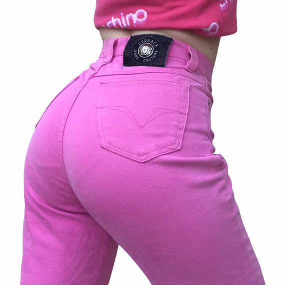 VERSACE vintage pink mom jeans