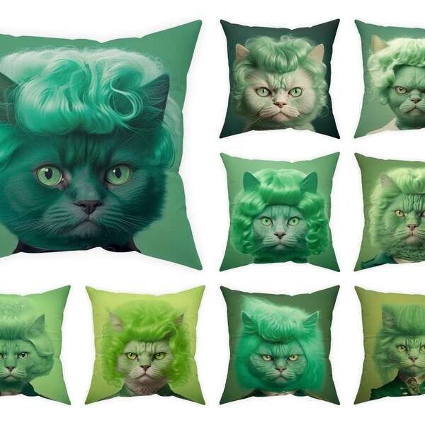 Cat Throw Pillow Etsy