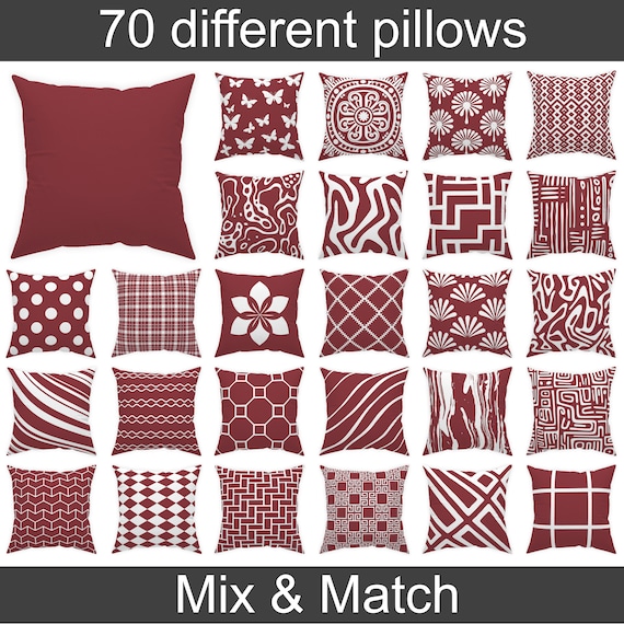 Brick red outdoor pillows hot sale