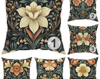 William Morris Throw Pillow 14x14 16x16 18x18 20x20 24x24 26x26 Floral Cushion Cover, Victorian Style Outdoor Garden Decor, Birthday Gift