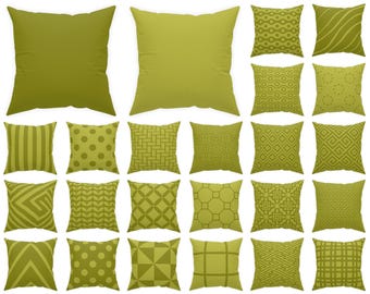 olivgrönt örngott 14x14 16x16 18x18 20x20 24x24 26x26, grön dekorativ kudde till utomhussoffa, olivgrön designergrön euro-sham