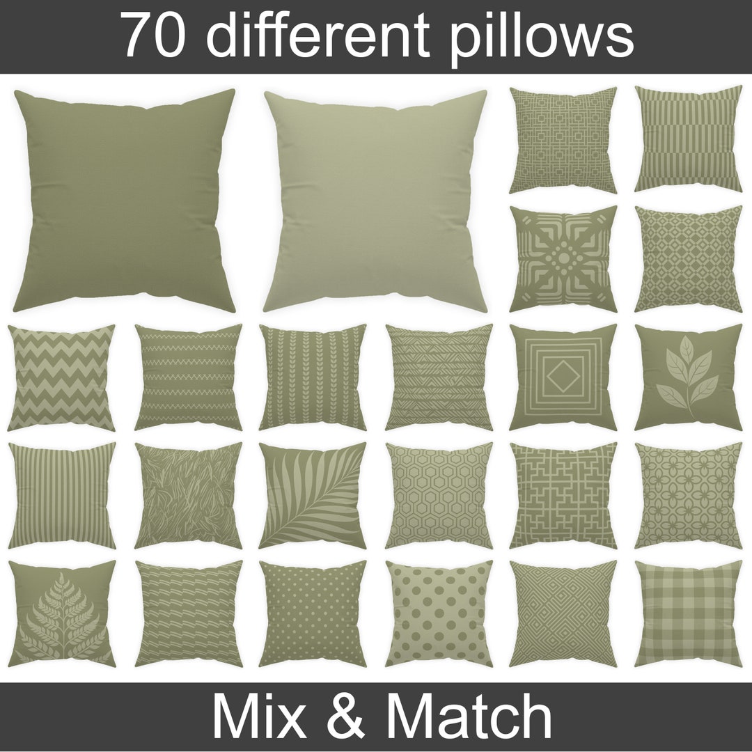 Sage Throw Pillow 14x14 16x16 18x18 20x20 24x24 26x26, Sage Home Decor