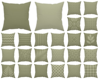 Almofada decorativa Sage 14x14 16x16 18x18 20x20 24x24 26x26, decoração de casa Sage, almofada de fronha Sage Euro para interior e exterior