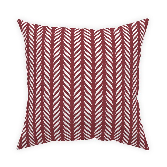 Brick Red Throw Pillow 14x14 16x16 18x18 20x20 24x24 26x26 Indoor and Outdoor Red and White Cushion Stylish Garden Decor Couch Euro Sham Etsy Canada