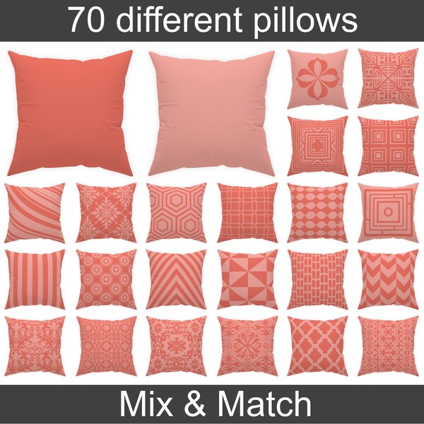 Coral Pillow Case Etsy