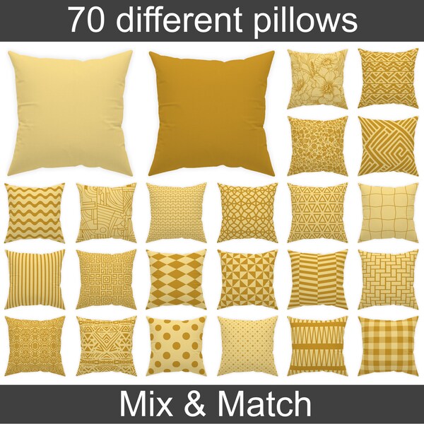 Yellow Throw Pillow Etsy