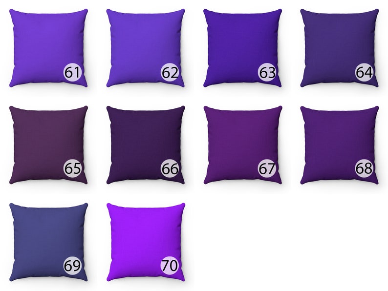 Solid Purple Pillow Covers 14x14 16x16 18x18 20x20 Lilac Etsy