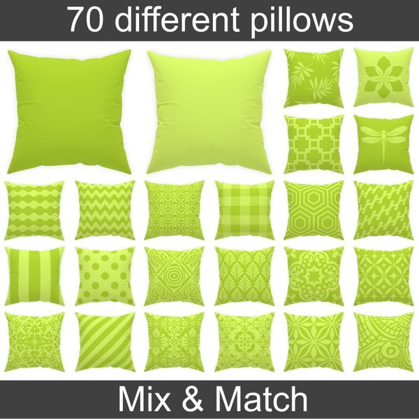 Lime Green Pillows Etsy