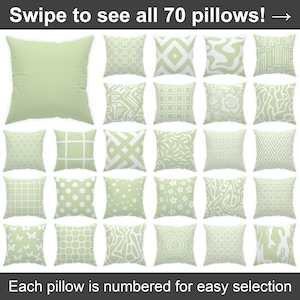 Lime Cream pastel light green throw pillow 14x14 16x16 18x18 20x20 24x24 26x26, indoor and outdoor lime green and white cushion euro sham