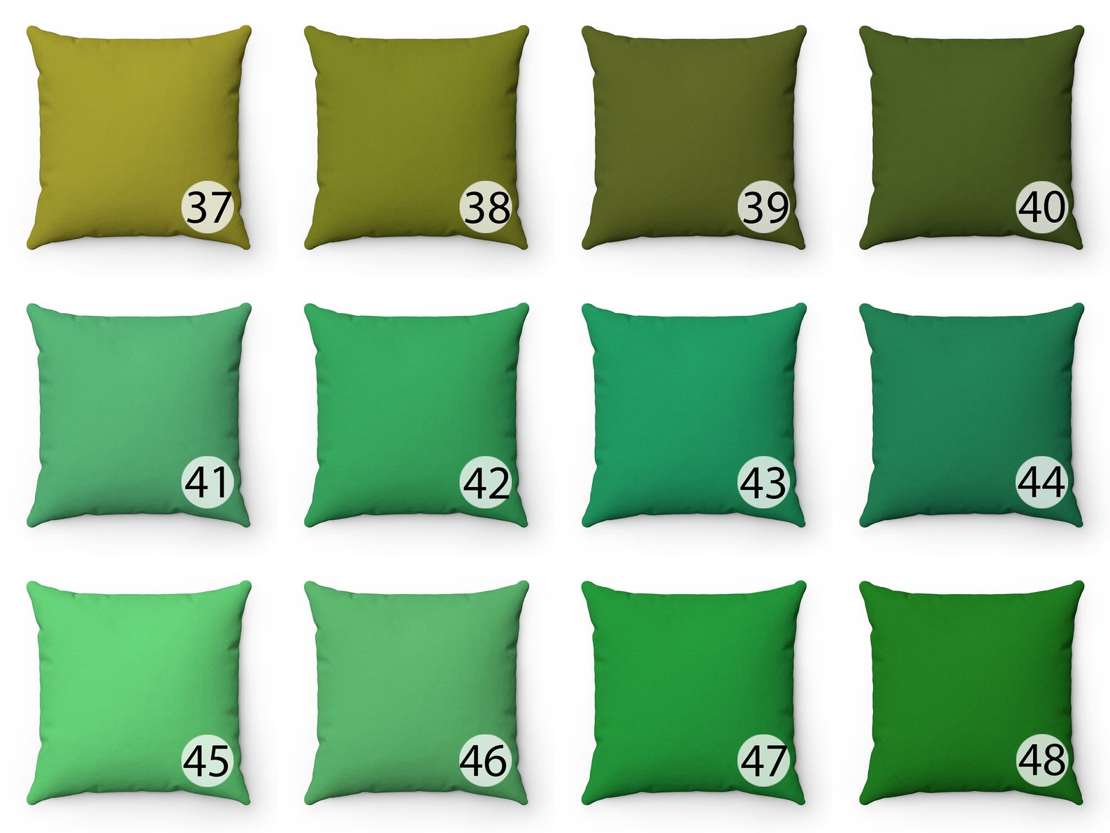 Solid Green Throw Pillow Covers 14x14 16x16 18x18 20x20 Green Etsy