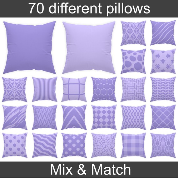 Lavender Pillow Case 14x14 16x16 18x18 20x20 Purple Cushion