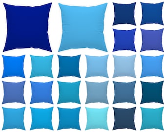 Blauer Kissenbezug 14x14 16x16 18x18 20x20 24x24 26x26, blauer Kissenbezug, Aqua Dekor, Indoor Outdoor Kissen, Himmelblauer Eurosham