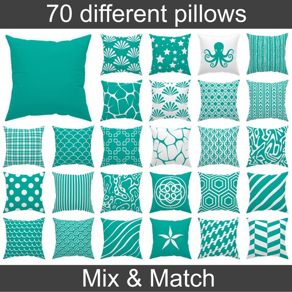 Sea green throw pillows sale