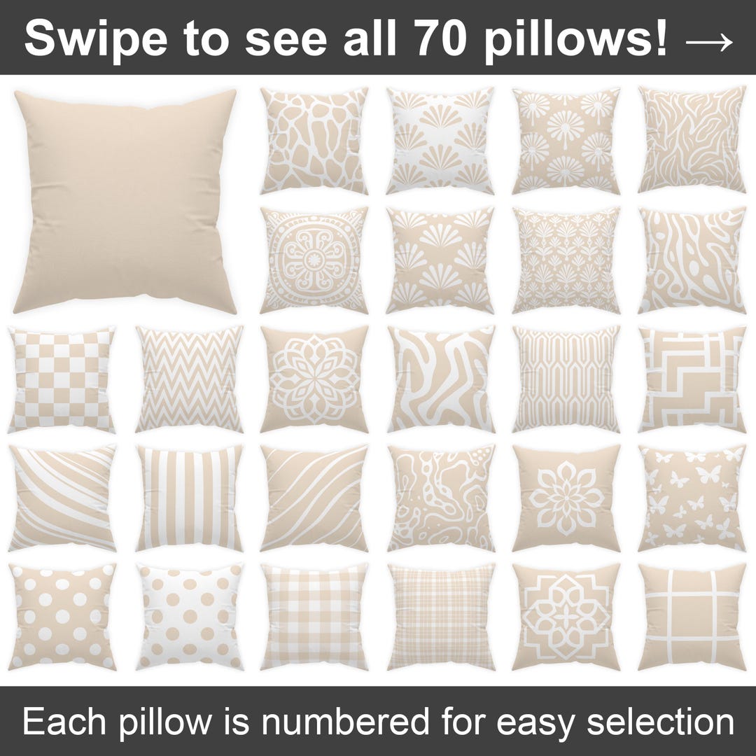 Pillow Set 4 - Doodle - Creme main image 1
