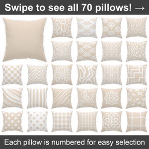 Butter cream beige throw pillow 14x14 16x16 18x18 20x20 24x24 26x26, indoor and outdoor cream cushion farmhouse decor, beige euro sham