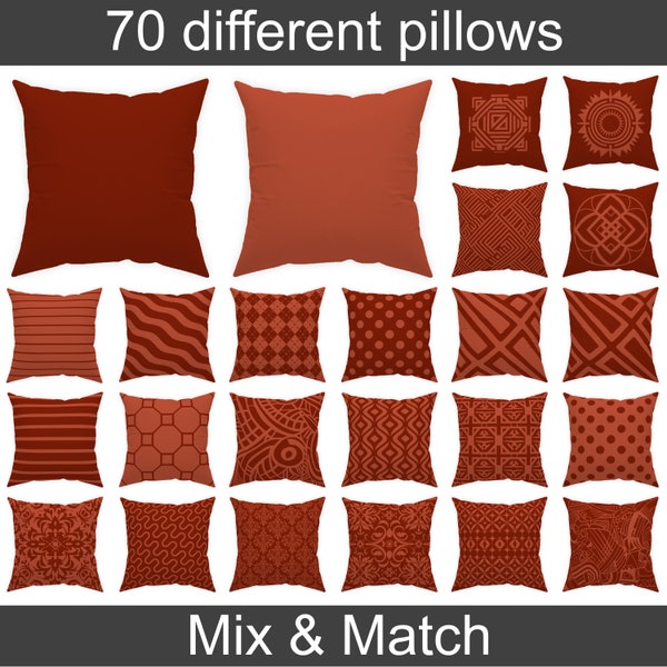 Burnt Orange Pillow Etsy