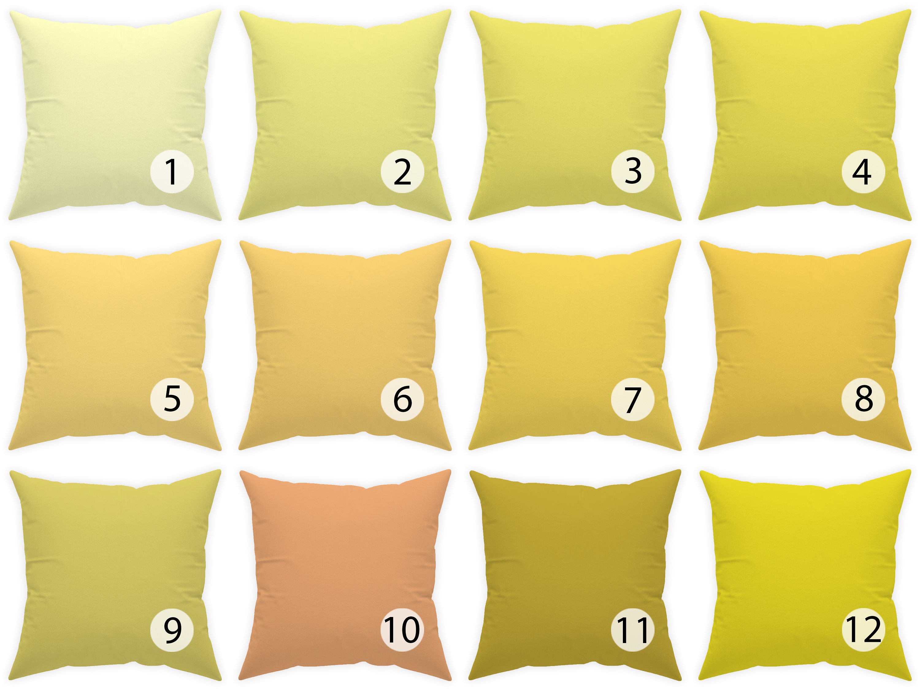 Pale yellow decorative pillows sale