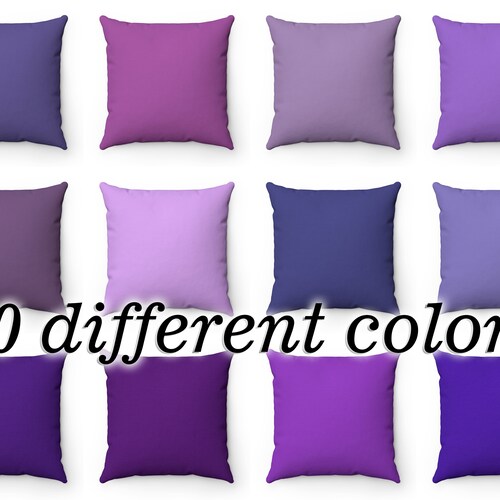 Solid Purple Pillow Covers 14x14 16x16 18x18 20x20 Lilac Etsy