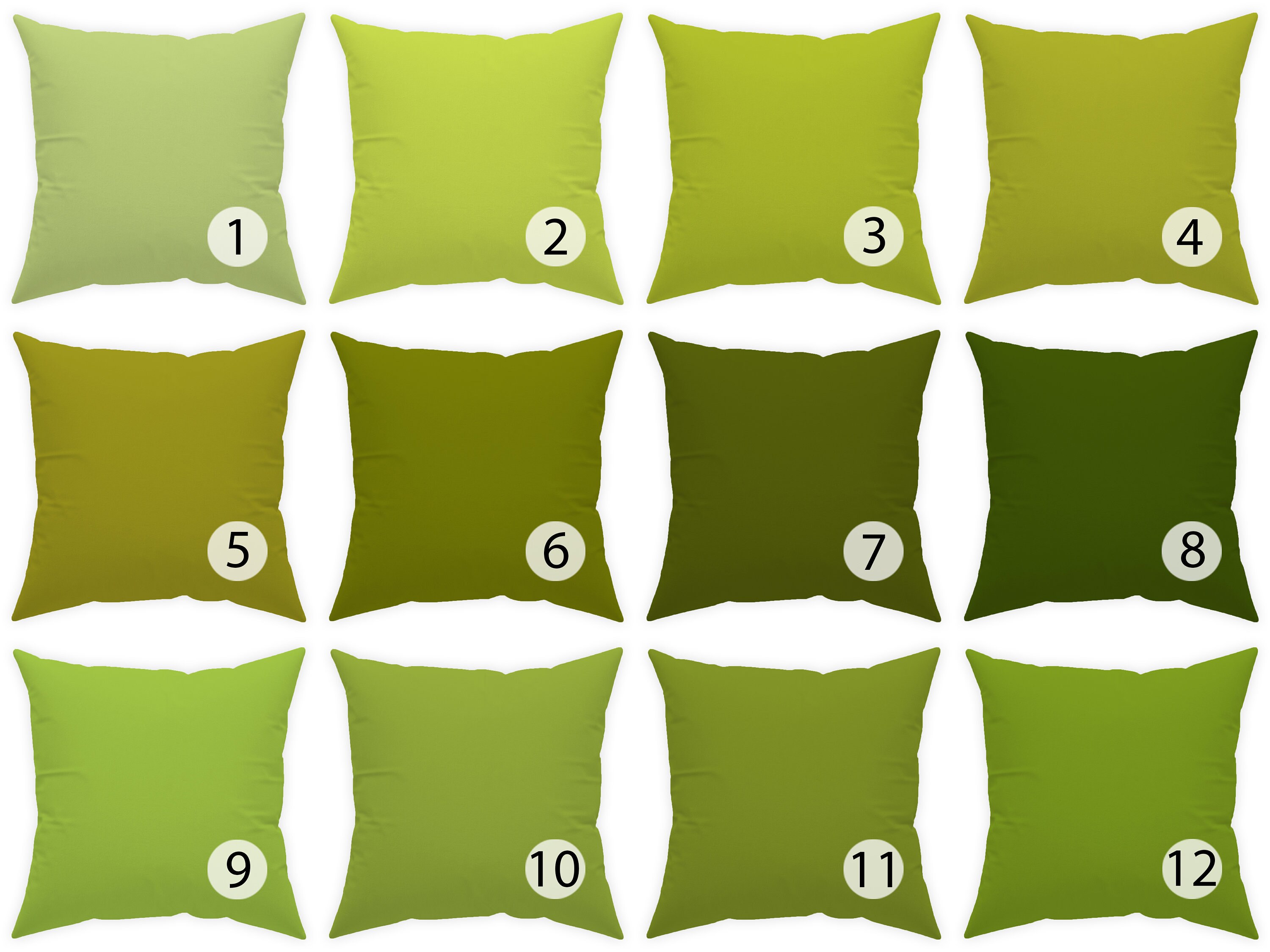 Solid Green Throw Pillow Covers 14x14 16x16 18x18 20x20 Indoor and Outdoor Cushions Olive Lime Dark Green Euro Sham Etsy Canada